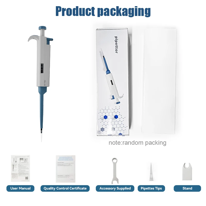 Westtune Laborpipette, Kunststoff, einkanalig, digital, verstellbar, Mikropipette, präzise Übertragung für Chemie-Laborgeräte – Detail 5