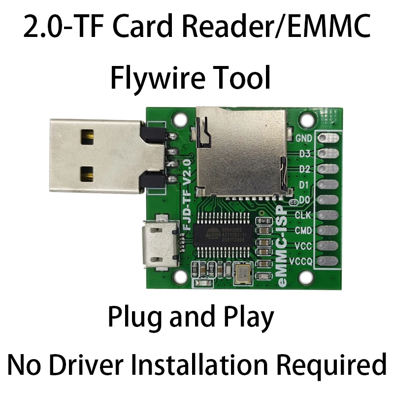 EMMC-ISP Flying Line Unlock Artifact Mobile Phone Brush AU6438BS Card Reader Free Disassembly of Word Library Second Solution