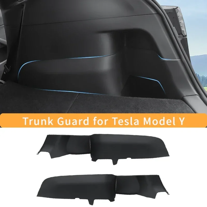 For Tesla Model Y Trunk Guard Side Protection Panel Guard Board Protective Cover Wear-resistant Modification Accessories 2024