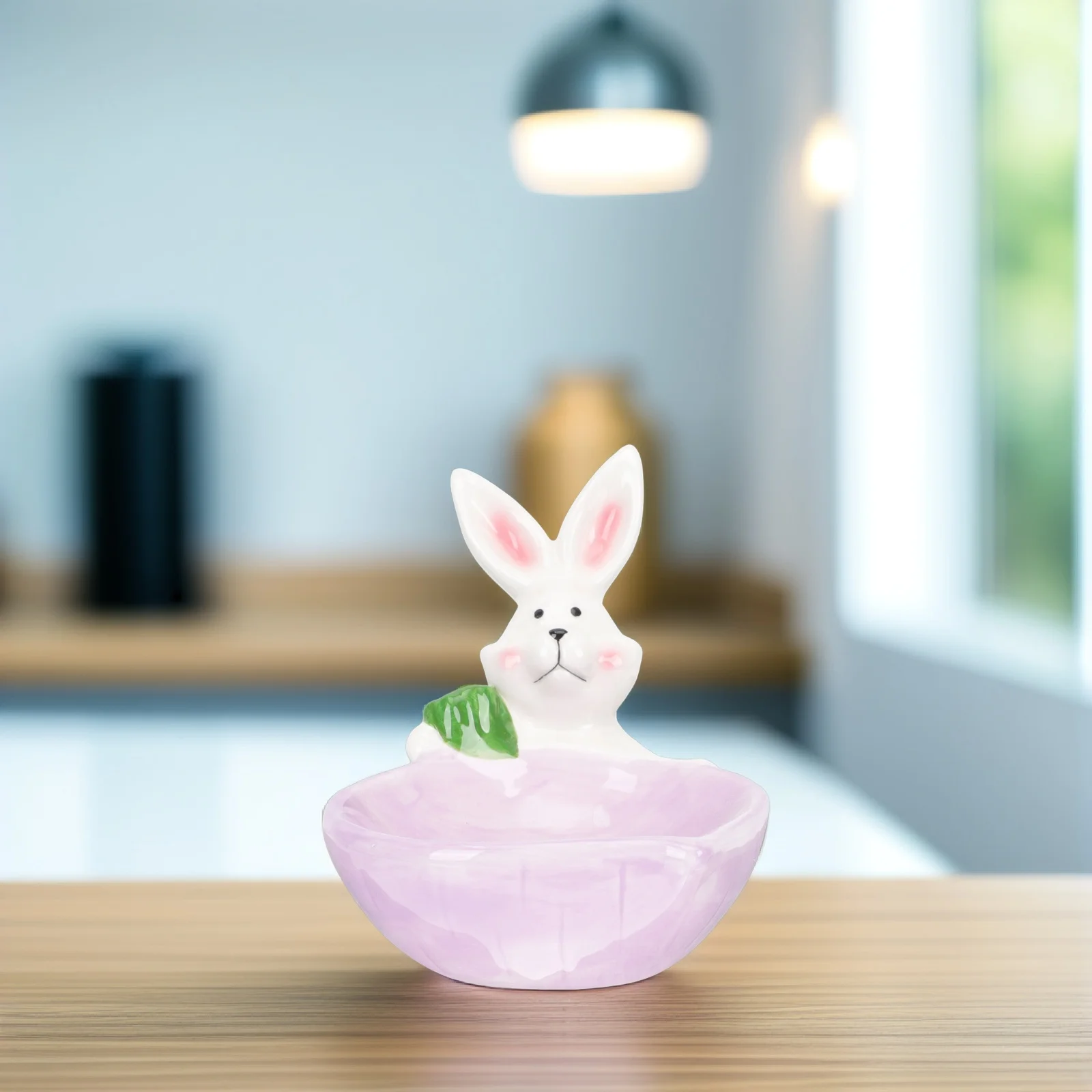 Durable Ceramic Dog Bowl Adorable Pattern Pet Feeding Dish Large Capacity Easy Clean Nonslip Design Safe Material Daily Use
