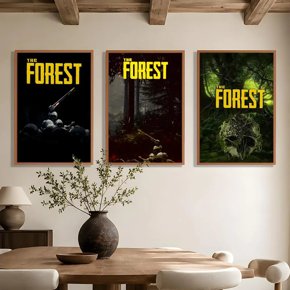 Game Survival T-The Forest Poster Wall Art Poster HD Waterproof PP Print Bedroom Living Room Office Decor Gift