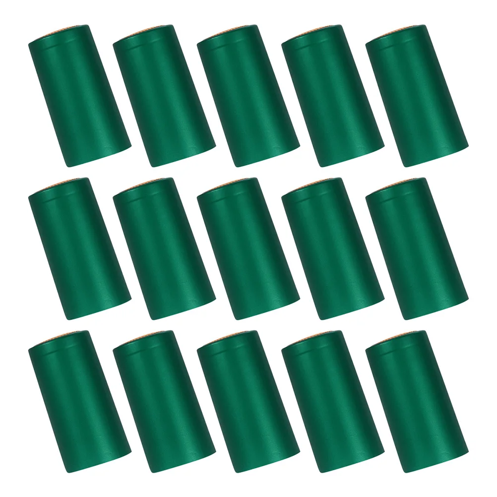 

150pcs Bottle Sealing Film Heat Shrink Capsules PVC Green Color Usage Restaurant Winery Kitchen Bar