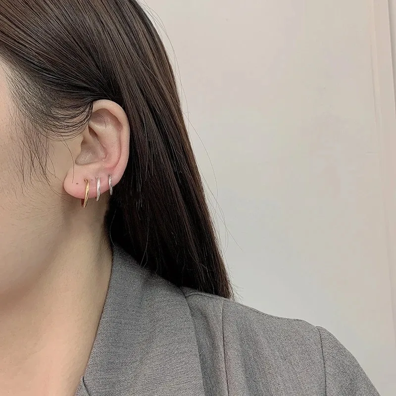 5Pairs Stainless Steel Without Ear Holes Clip Hoops Without Drilling Earring for Clip Earring Without Piercing Jewelry Making
