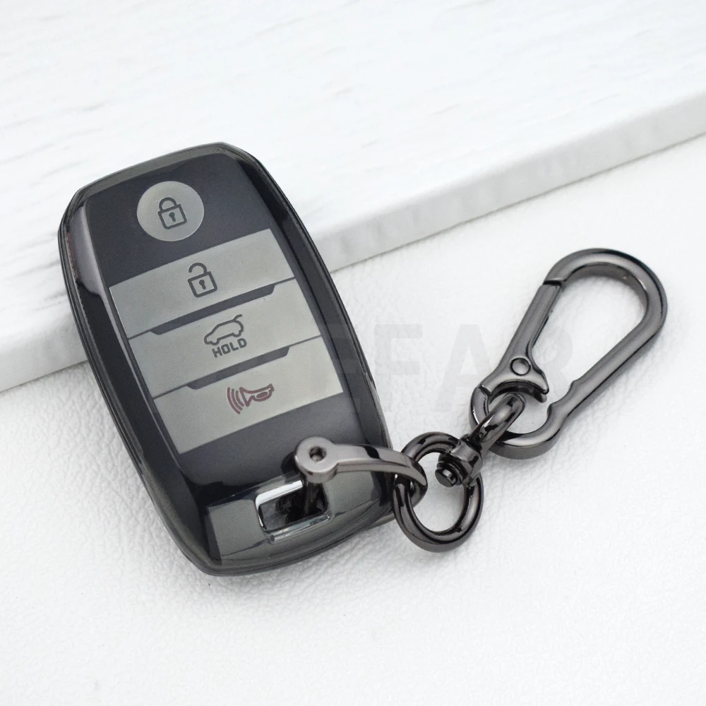 Transparent Car Remote Key Case Cover Shell Fob For KIA Cerato Sorento Optima Picanto Rio Rio5 Sportage Ceed Cerato K3 KX3 K4 K5