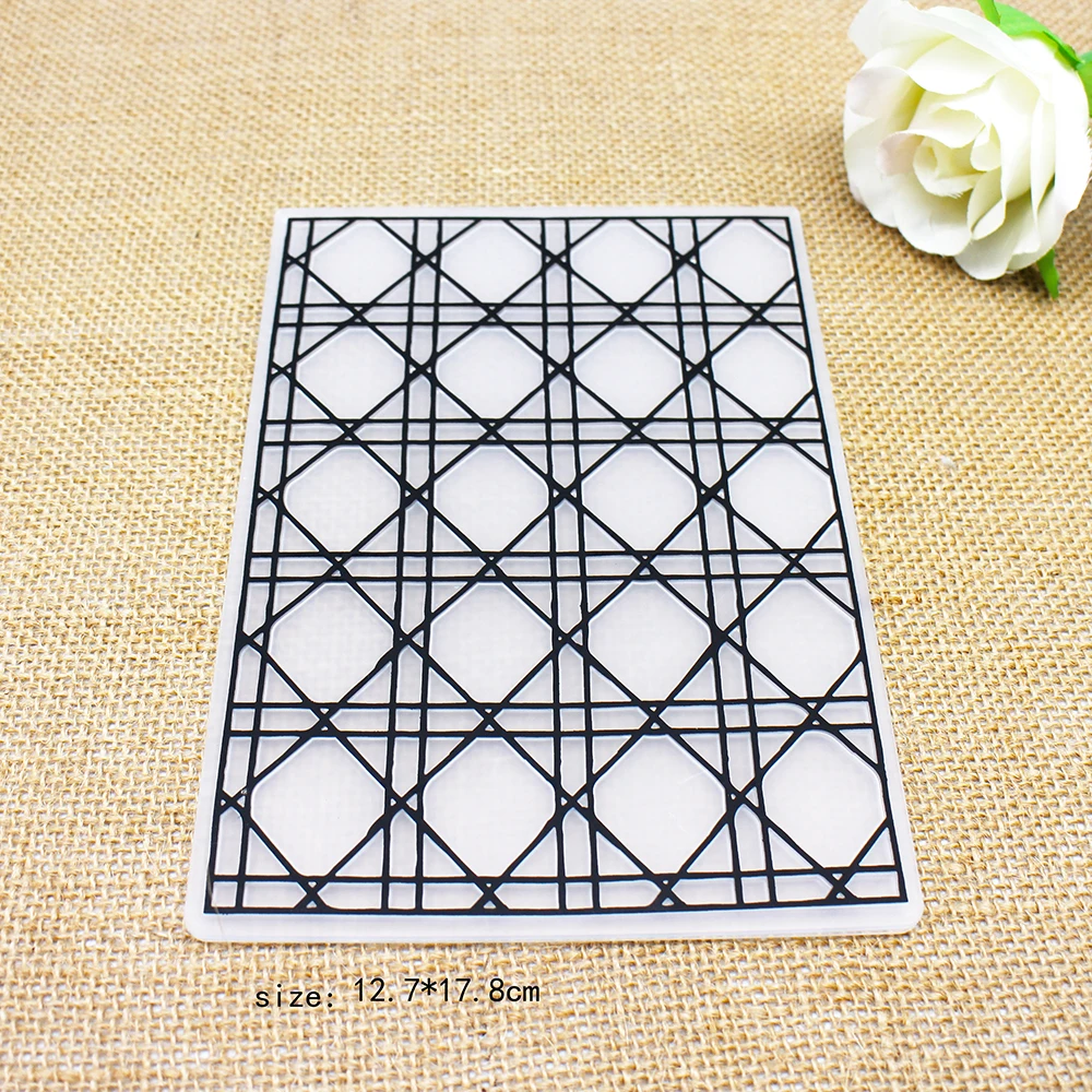 

Square line children's hand account DIY scrapbook plastic embossing template embossing plate embossing die embossing stamp