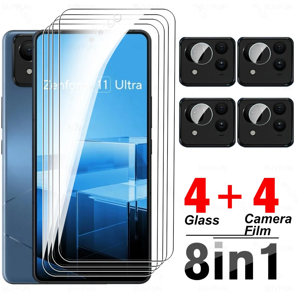 8in1 Tempered Glass Screen Protector For Asus Zenfone 11 Ultra Zenfone11Ultra Zenfone11 11Ultra 5G Camera Lens Protective Film