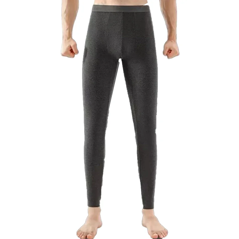 Sleek Mens Long Johns for Winter Warmth Tight Fit Thermal Leggings Comfortable Sleepwear Available in 3 Shades