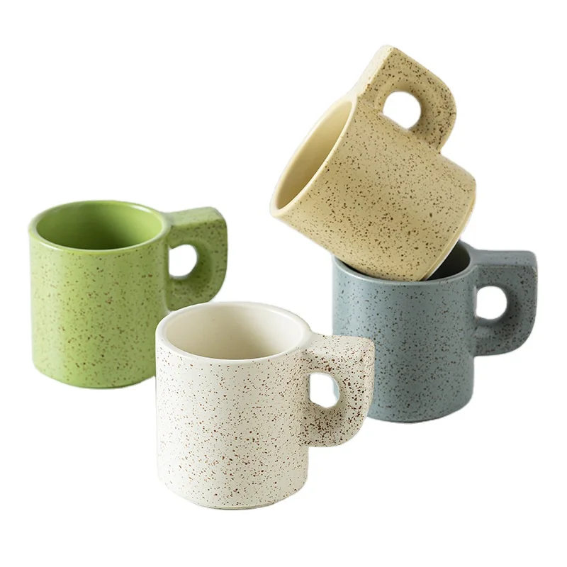 2024 hotselling product Cross-Border Household Ceramic Mug Breakfast Milk Coffee Cup Retro Cup Gift Water Cup