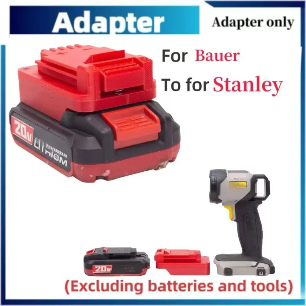 Battery ﻿Converter ﻿Adapter For Bauer 20V Lithium Conversion To Stanley fatmax 20v Tool ﻿Converter (Not Include Tools And Battey