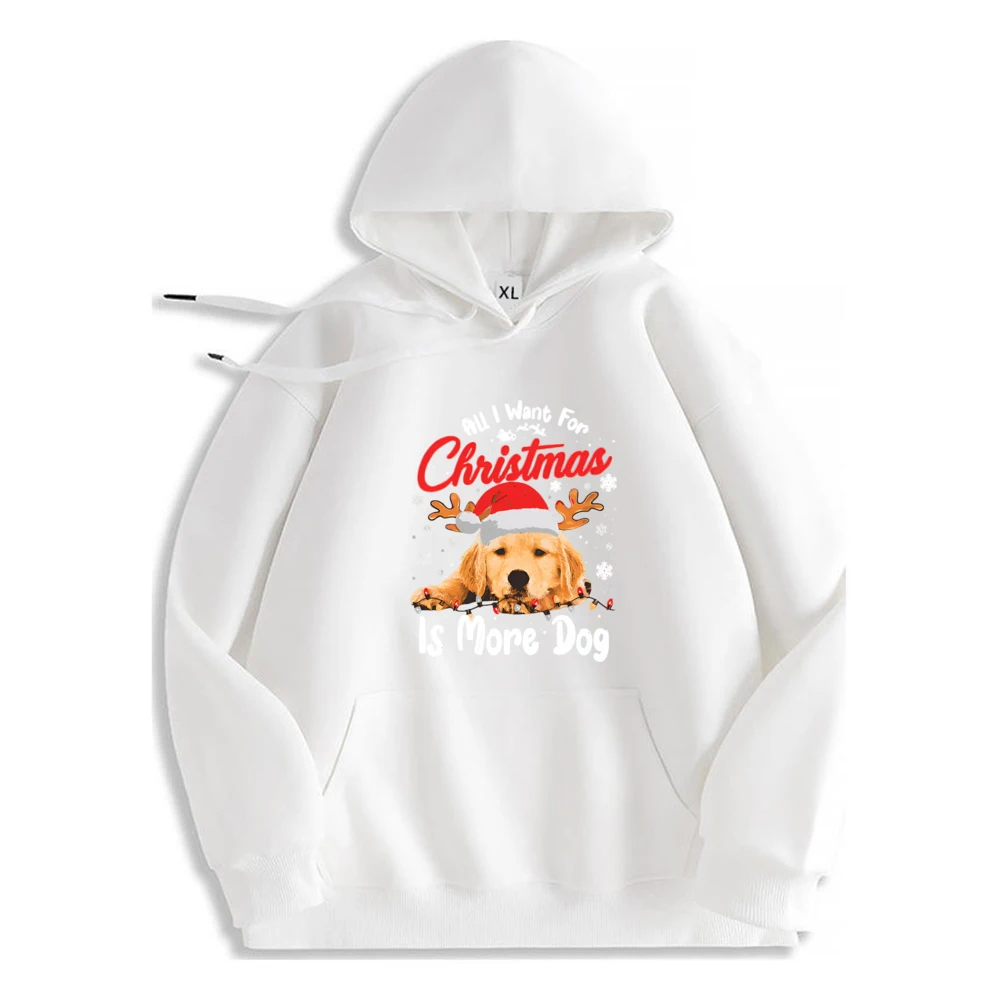 Golden Retriever Christmas Santa Hoodie Luxury Clothing Fashionable Mens Sweatshirt Streetwear Tops