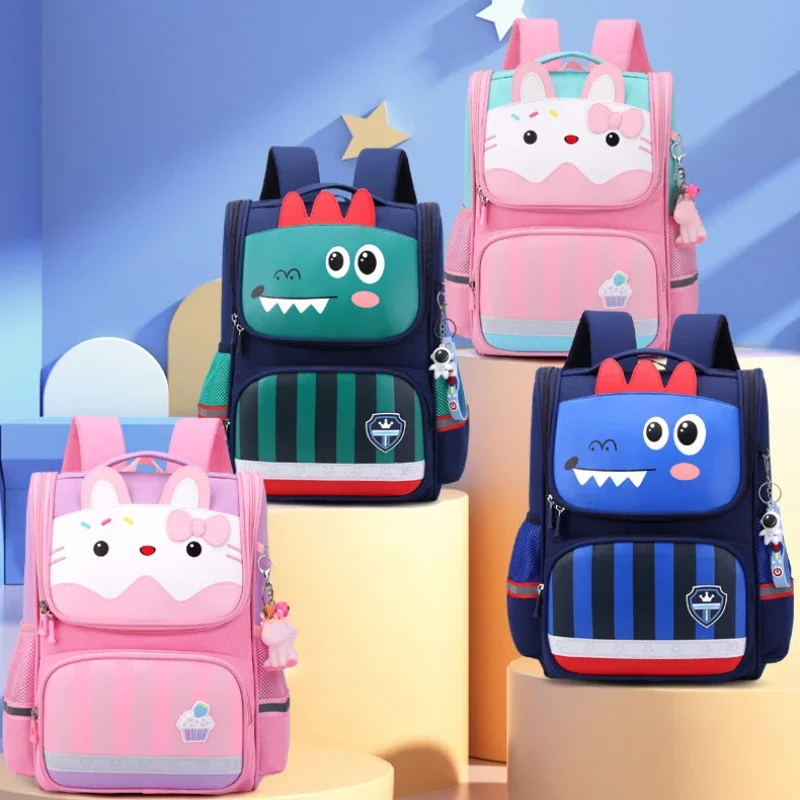 

Elementary School Student Cute Cartoon Schoolbag Kawaii Children Girls Boys Shoulder Bags Large Capacity Waterproof Kid Backpack