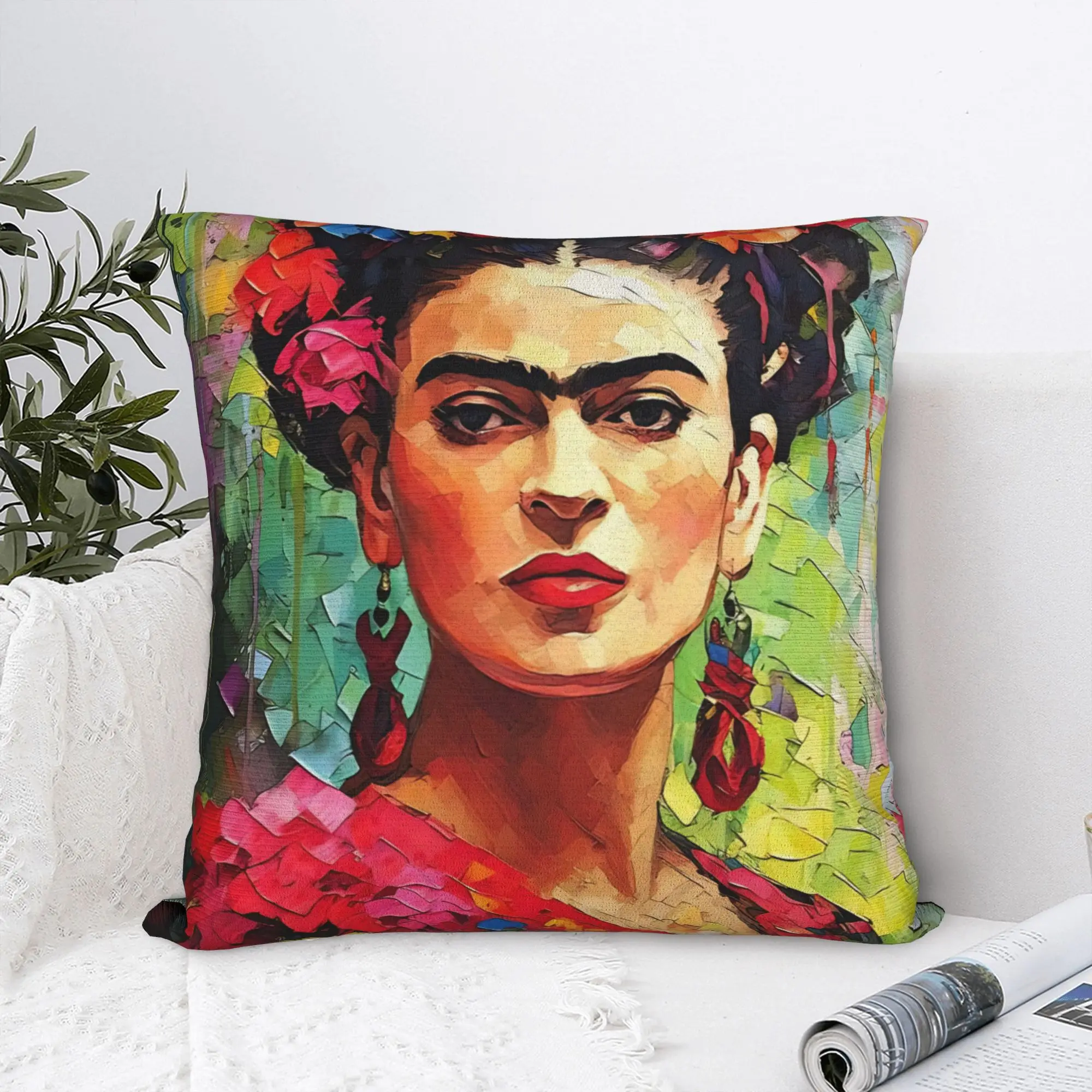F-Fridas K-Kahlooo Pillow Cover  Morden Pillow Case For Living Room Chair Design Cushion Cover Birthday Present