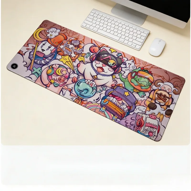 Bestselling KBDfans SM Artkey Universal Desk Mat - Textured Surface Non-Slip Rubber Base Pad for Custom Mechanical Keyboards