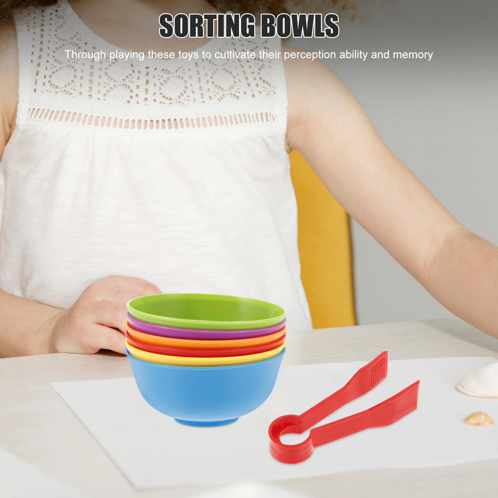 Jouet de tri de comptage de couleurs, jouets éducatifs pour enfants, apprentissage des mathématiques, bols assortis, Intelligence des couleurs