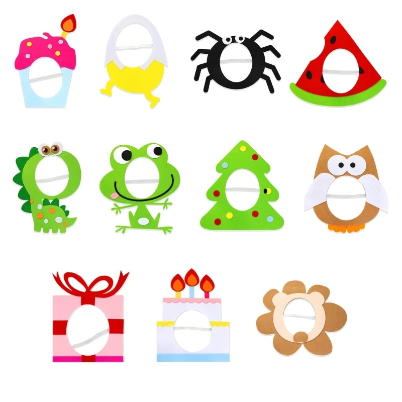 A3PB 어린이 파티 공급 코스프레 학교 이벤트 마스크를위한 사랑스러운 동물 마스크 헤드 기어