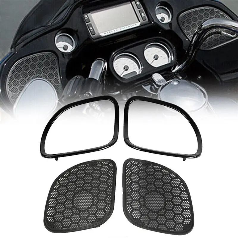 Front Fairing Speaker Mesh Grill Covers Trim For Road Glide FLTRXS 15-Up Parts-N29R
