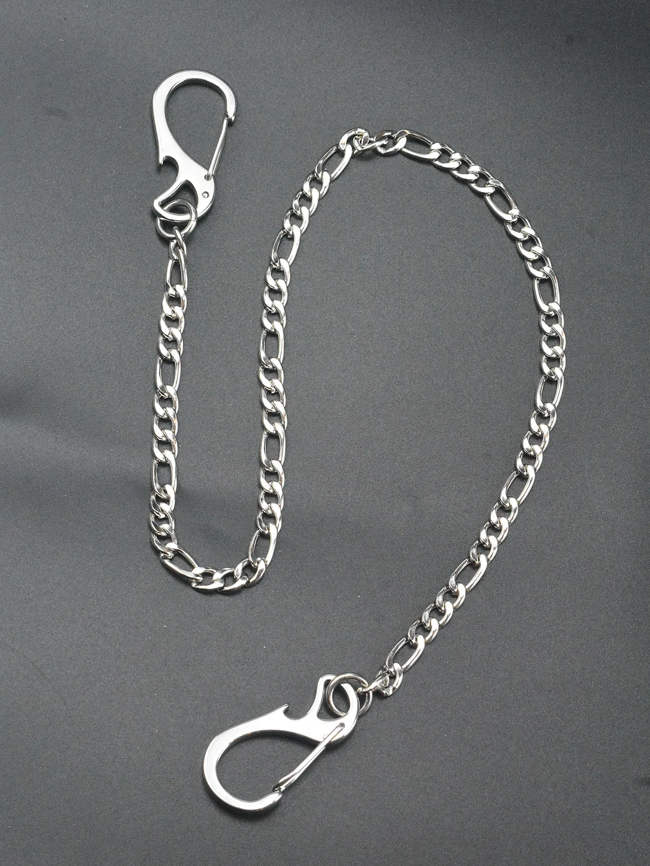 Stainless Steel Carabiner Chain Necklace Choker EDC Fashion Accessory for Street Dance Jeans Decor