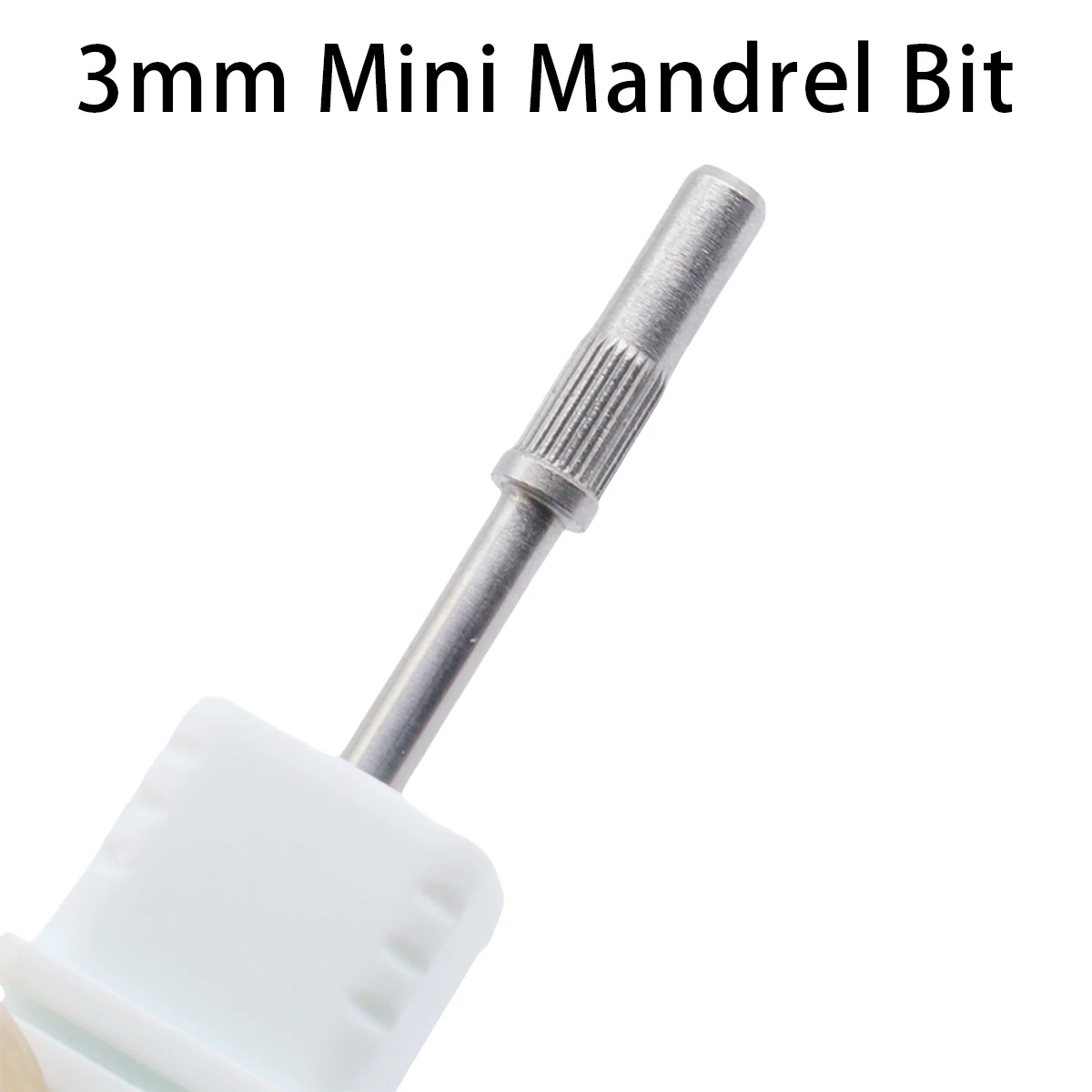 4 Modelle 3mm Dorn bohrer für Nägel Edelstahl Schleif bänder für Maniküre Schleifpapier Ring halter Nagel bohrer Zubehör – Detail 8