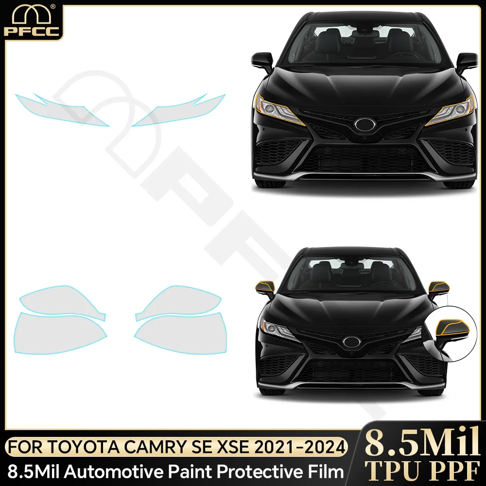 

Pre Cut For Toyota Camry SE XSE 2021-2024 Headlight Rearview Film TPU Paint Protection Film PPF Anti-scratch Resistant Clear Kit