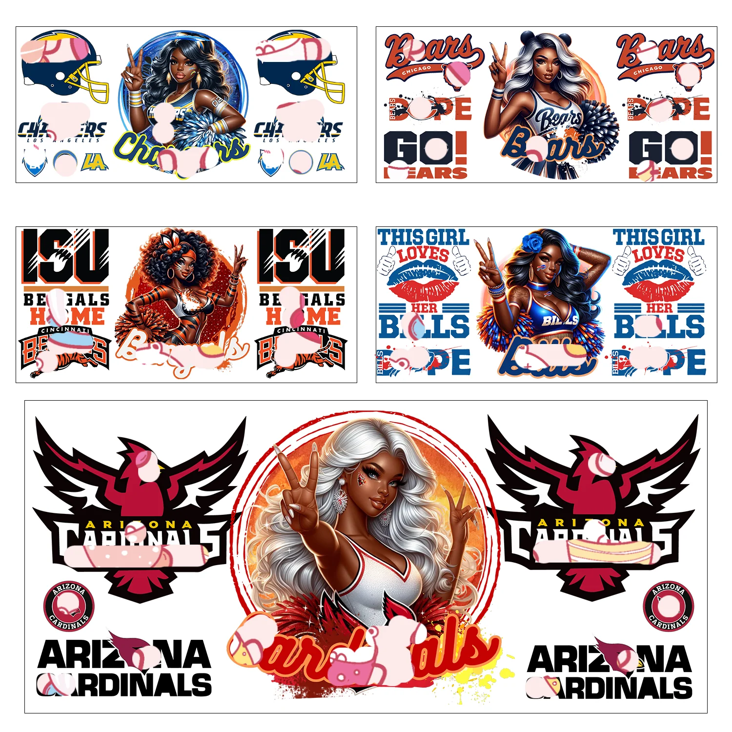 Fußballmannschaft-Serie DIY-Abziehbilder 3D-Transfers UV DTF Kristallaufkleber 16oz Uv Dtf Cup Wraps für Libbey Glass