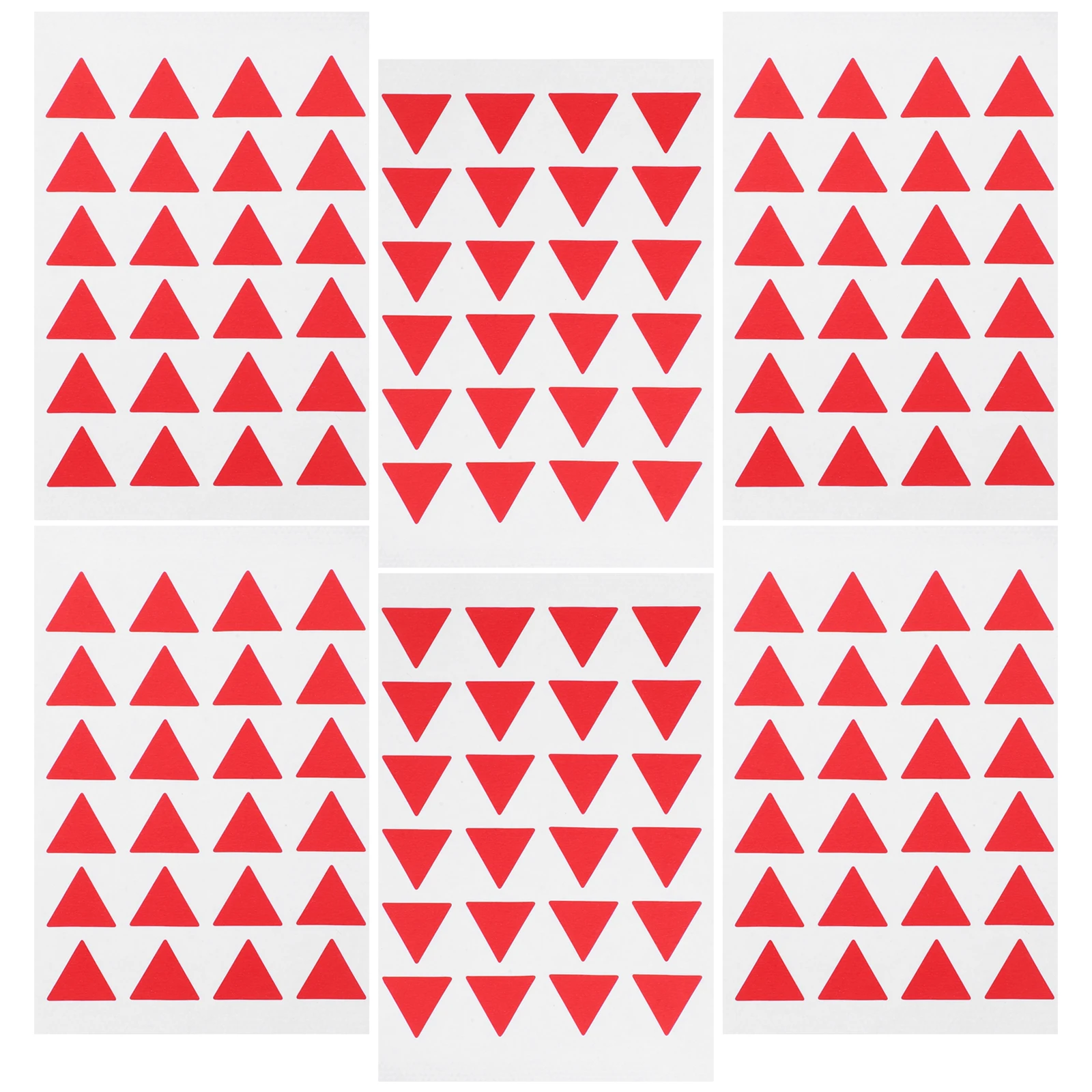 

288 pcs Red Triangle Stickers Marking Labels Classification Decorative Adhesive Flags Office Paper Easy
