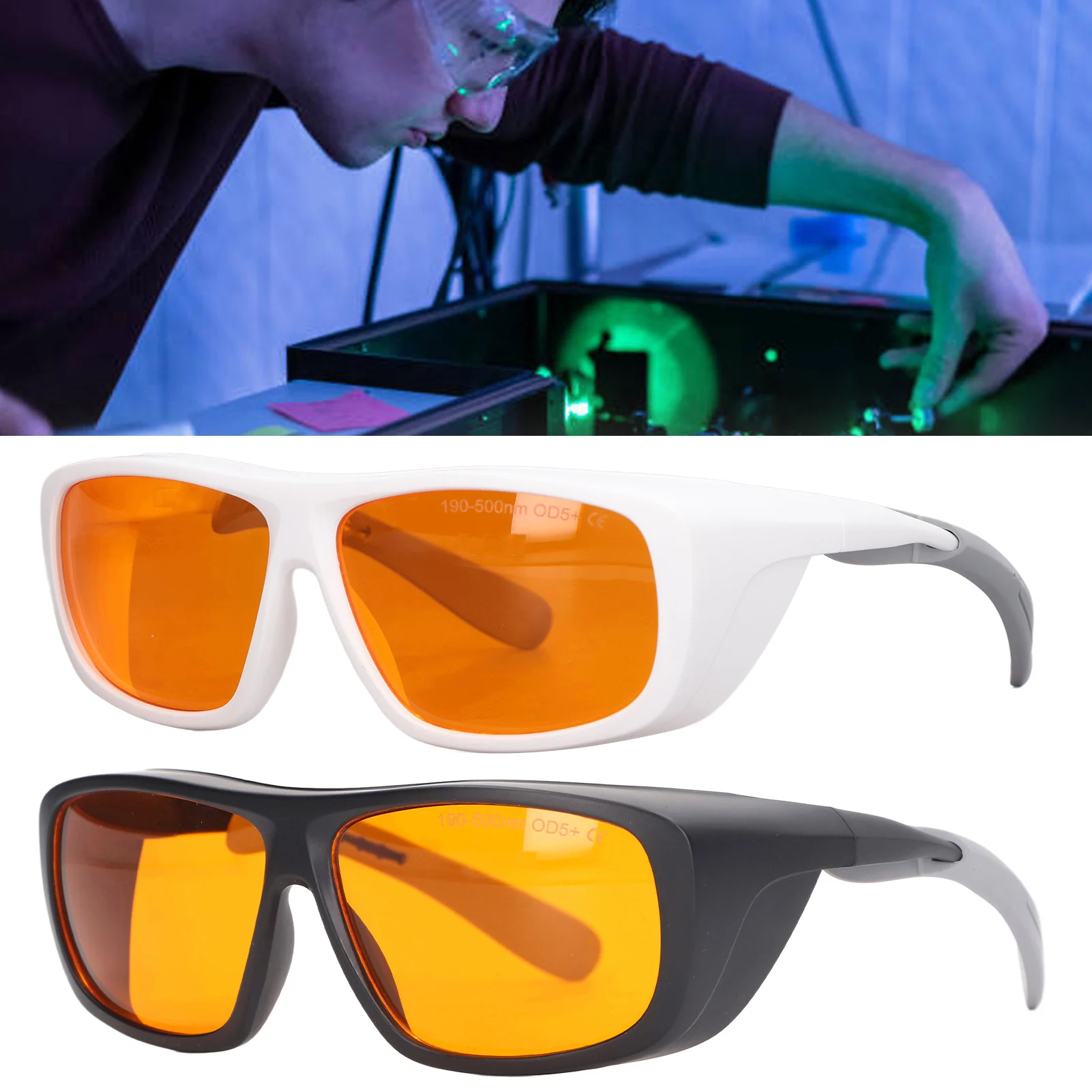 

Профессиональные лазерные очки OD 5, 190-500 нм, для гравировальных станков