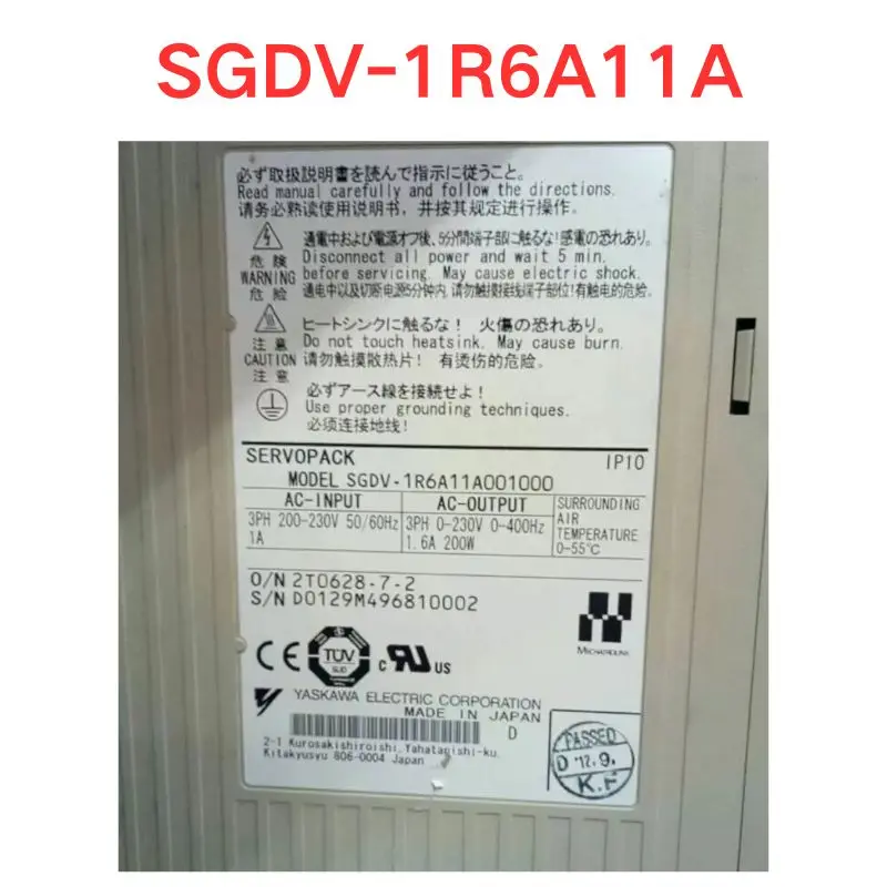 

Used SGDV-1R6A11A Servo driver Functional test OK