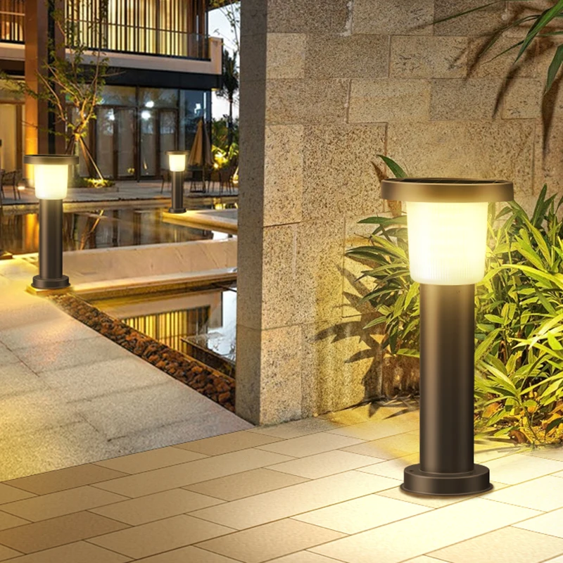 

Intelamp 2 Pack Solar Pathway Lights Outdoor Stainless Steels Lawn Lamp ﻿for Walkway Villa Garden Courtyard District Residential