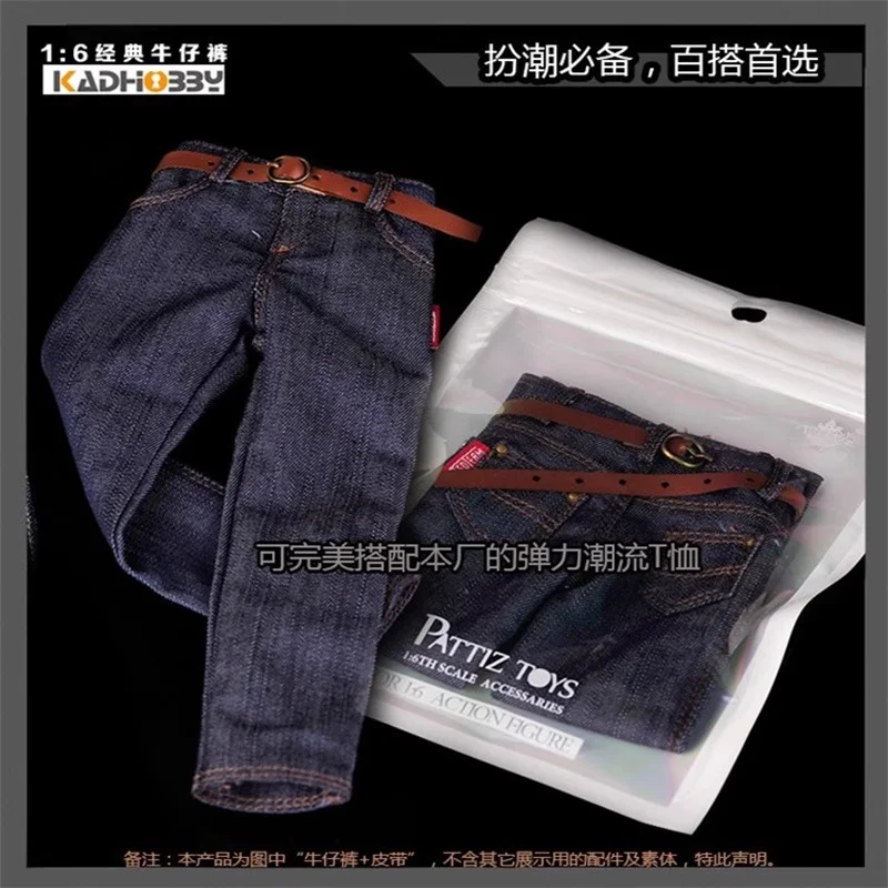 

1/6 Male Soldier Modern Trend SDU PMC Classic Jeans Leather Belt Model Accessories Fit 12'' Action Figure Body In Stock