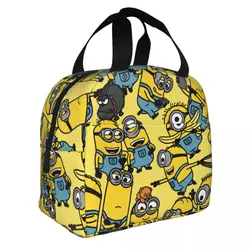 Minions The Rise Of Gru Cartoon Insulated Lunch Bags Thermal Bag Meal Container Leakproof Tote Lunch Box Men Women Work Outdoor