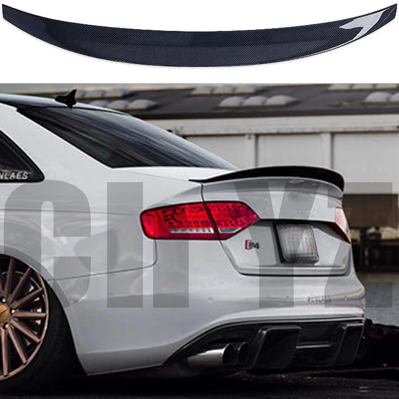 For Audi A6 S6 C7 Carbon Fiber Rear Spoiler Trunk Wing 2012 -2018 GT HK Style High Quality Real Carbon Fiber Material Spoiler