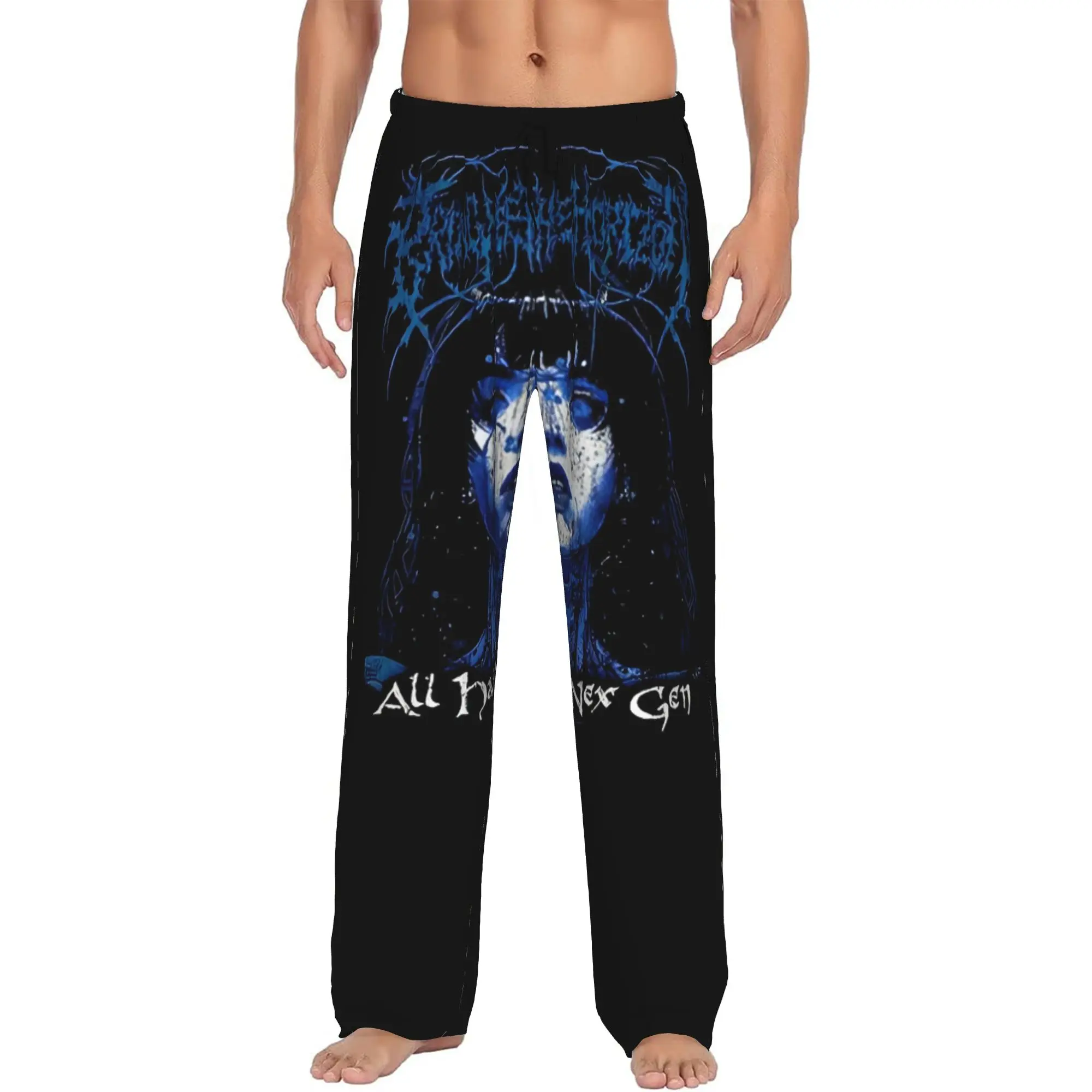 Custom Men's Bring Me Horizones Pajama Pants Printed Metal Core Band Sleep Sleepwear Bottoms with Pockets