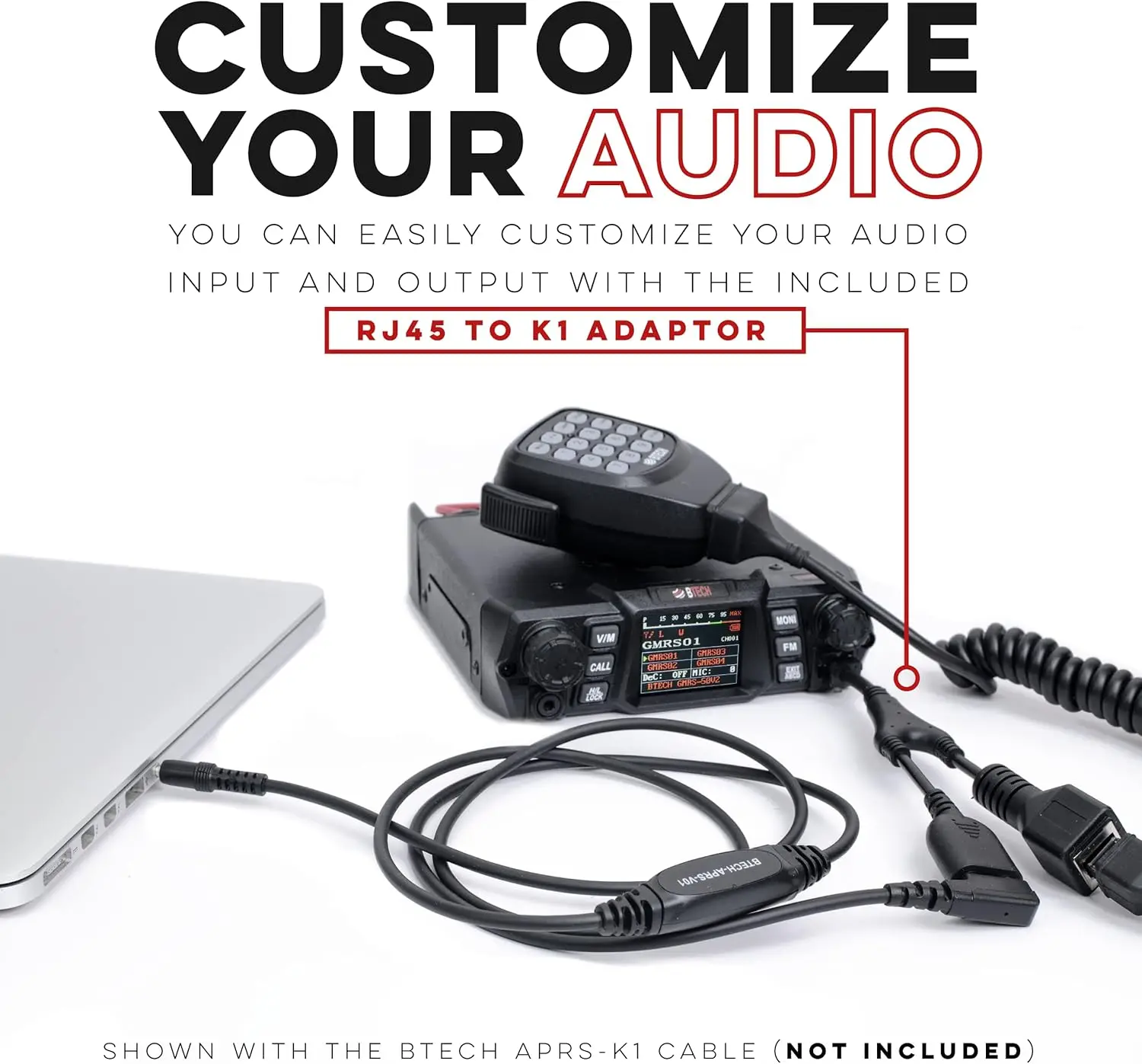 Anpassbare Kanäle Mobiles GMRS-Funkgerät. Kompatibel mit Repeater, Dualband-Scanning