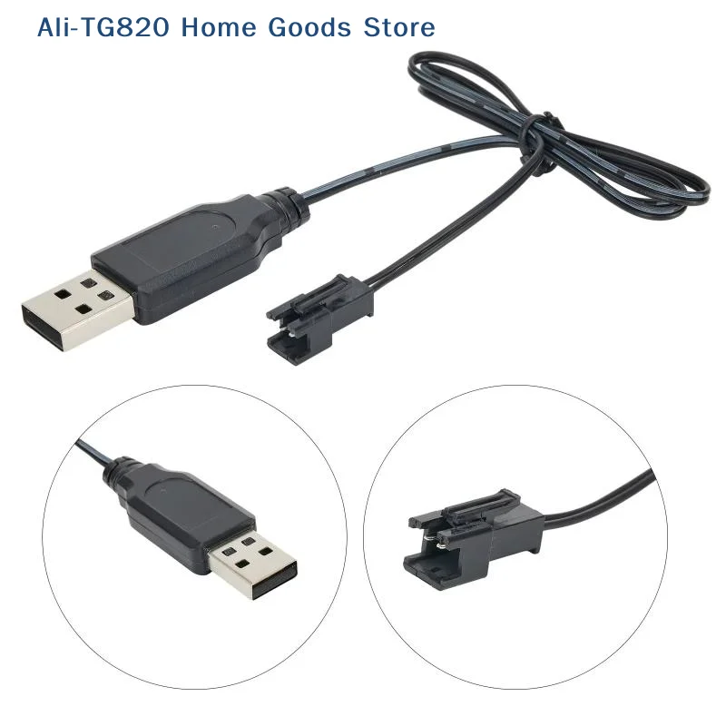 [TG820]1Pcs RC USB Charger Cable For 3.7V Lithium Battery SM 2P Charging Cable For Car Aircraft Helicopter Toys Accessories
