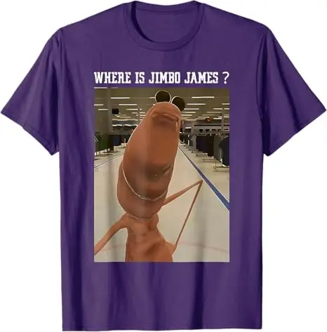 Marcus The Worm Where Is Jimbo James Meme T-Shirt Y2k Viral Jimbo James Sarcastic Saying Tee Humor Joke Casual Tops Novelty Gift