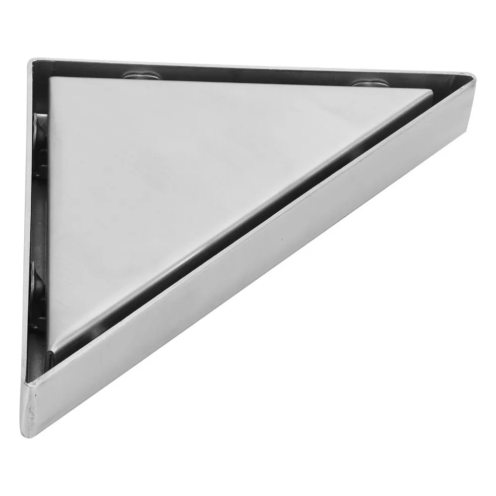 Triangular Floor Drain Set Deep Water Seal 304 Stainless Steel Floor Drain Concealed Removable Grate Corner Floor Drain Garage