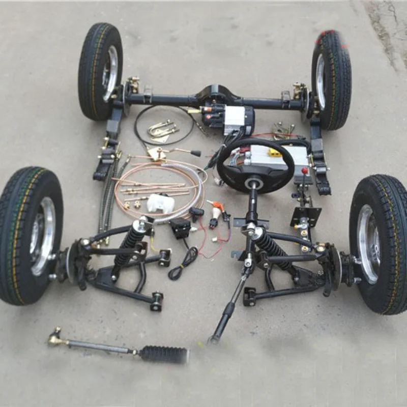 

4-колесный скутер для взрослых с батарейным питанием, пассажирский электромобиль, комплект переменного тока, ось