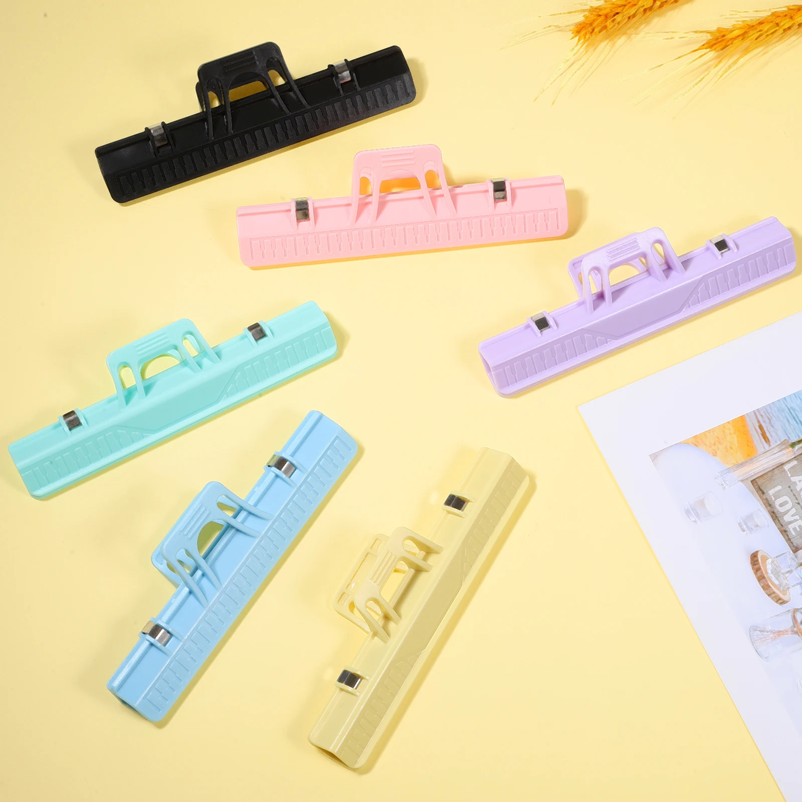 

6 Pcs Multicolor Sheet Music Clip Paper Clips Page Fixed Abs Teacher Piano Book Holder