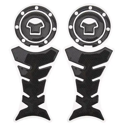 Gas Cap Cover Sticker and Protector 3D Carbon Fiber Gel Gas Fuel Tank Pad Protector Sticker Motorcycle For Honda