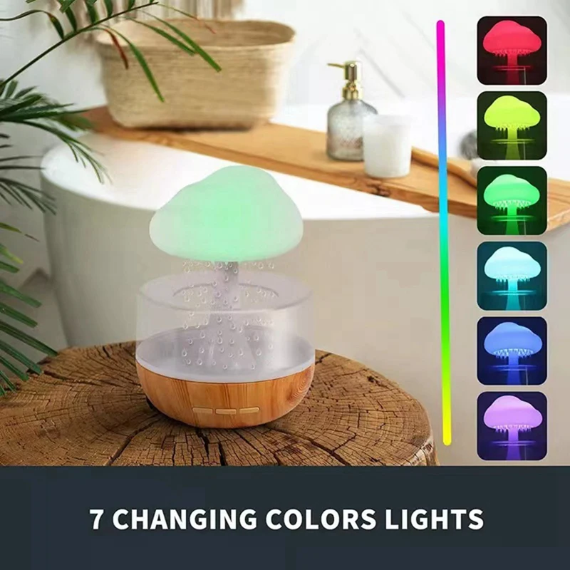 

USB Aromatherapy Machine Colorful Night Light Relaxing With Calming Water Drop Sounds