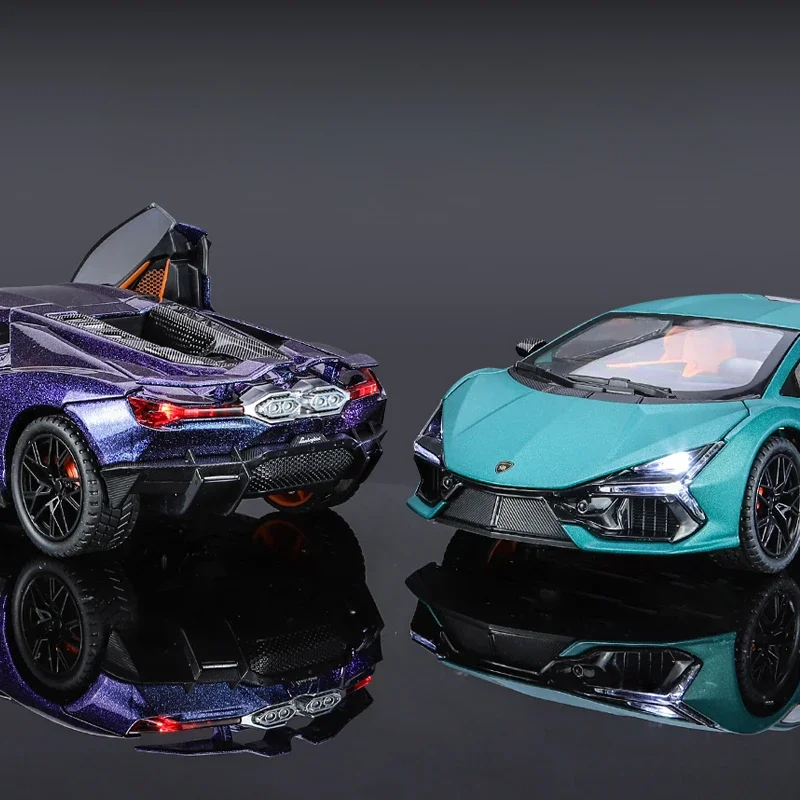 Modelo de coche Super aventurador, juguete fundido a presión, 24 vehículos Lamborghini con luz de sonido, retroceso, coleccionable en miniatura Voiture