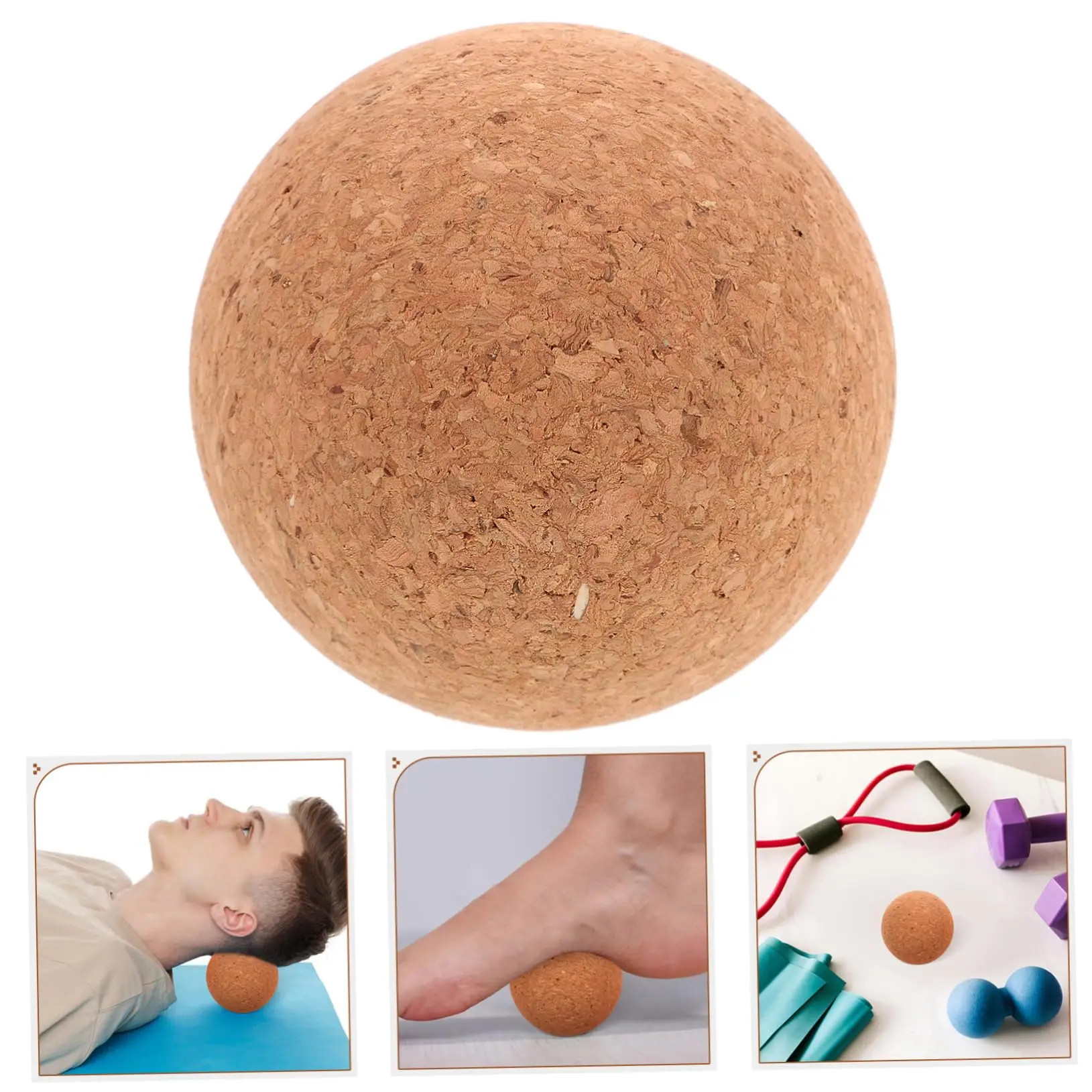 Cork Massage Ball Back Massage Foot Massager Yoga Ball Tension Release Therapy Myofascial Ball Relax Muscles Trigger Point