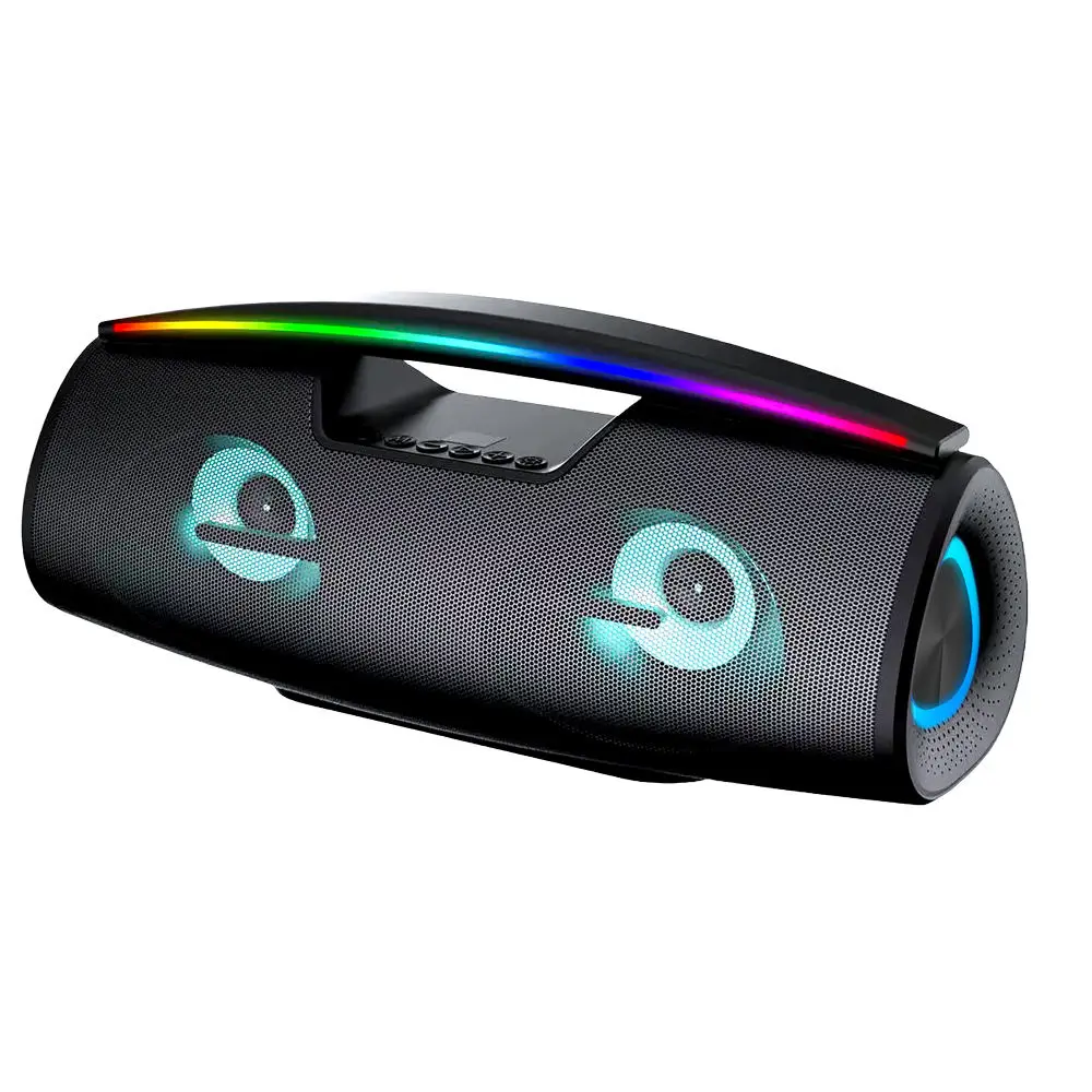 Rechargeable Party Box Speaker LED Lights IPX6 Portable Boombox Beach Travel High-Performance Long Battery Life Bass Subwoofer