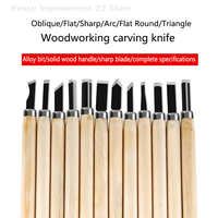 12pcs Wood Carving Chisels Set For Basic Cutting & Detailed Woodworking DIY Hand Tools Gouges Knife Kit