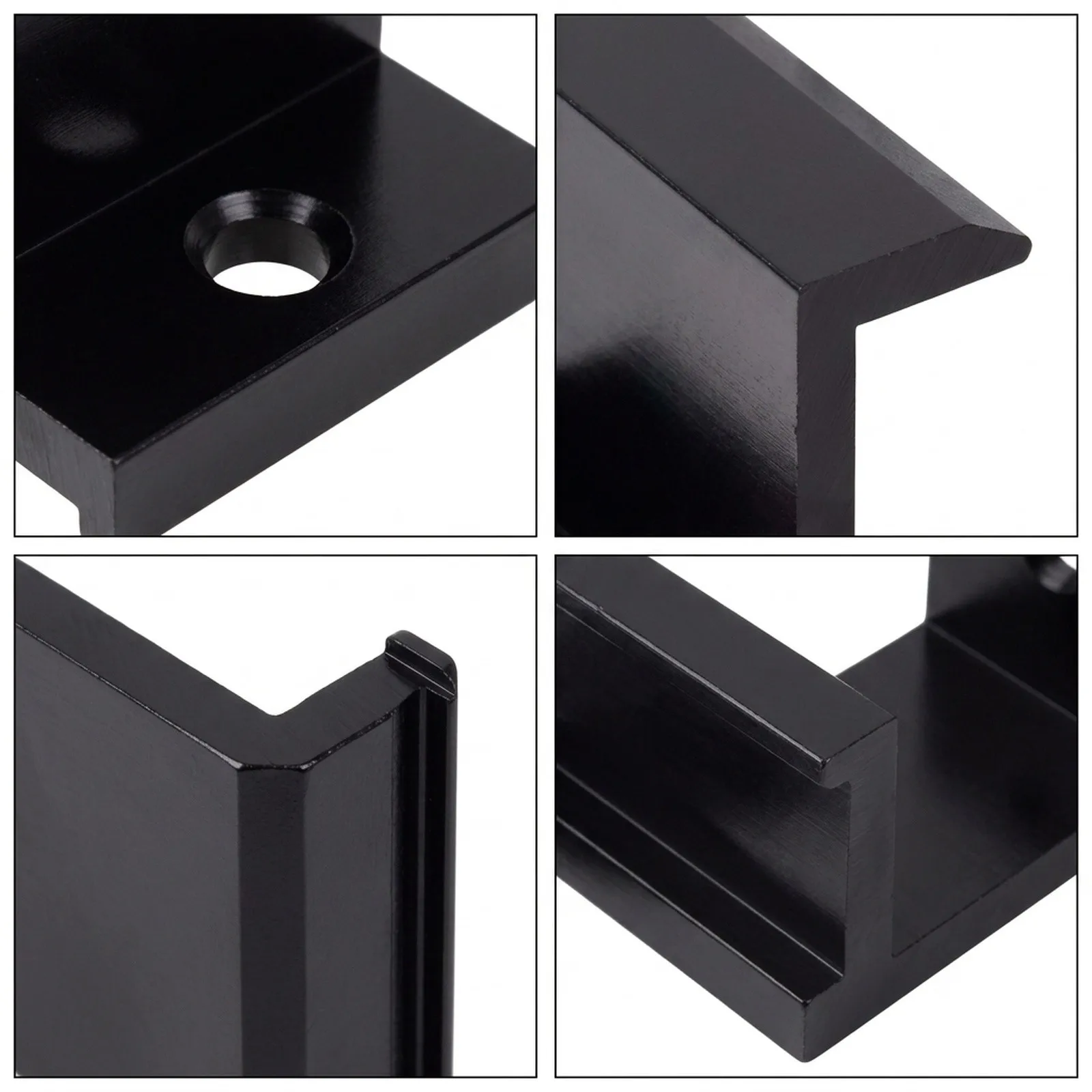4Pcs Aluminum End Clamp for Securing Solar Panels to Mounting Structures Compatible with Multiple Frame Height Standards