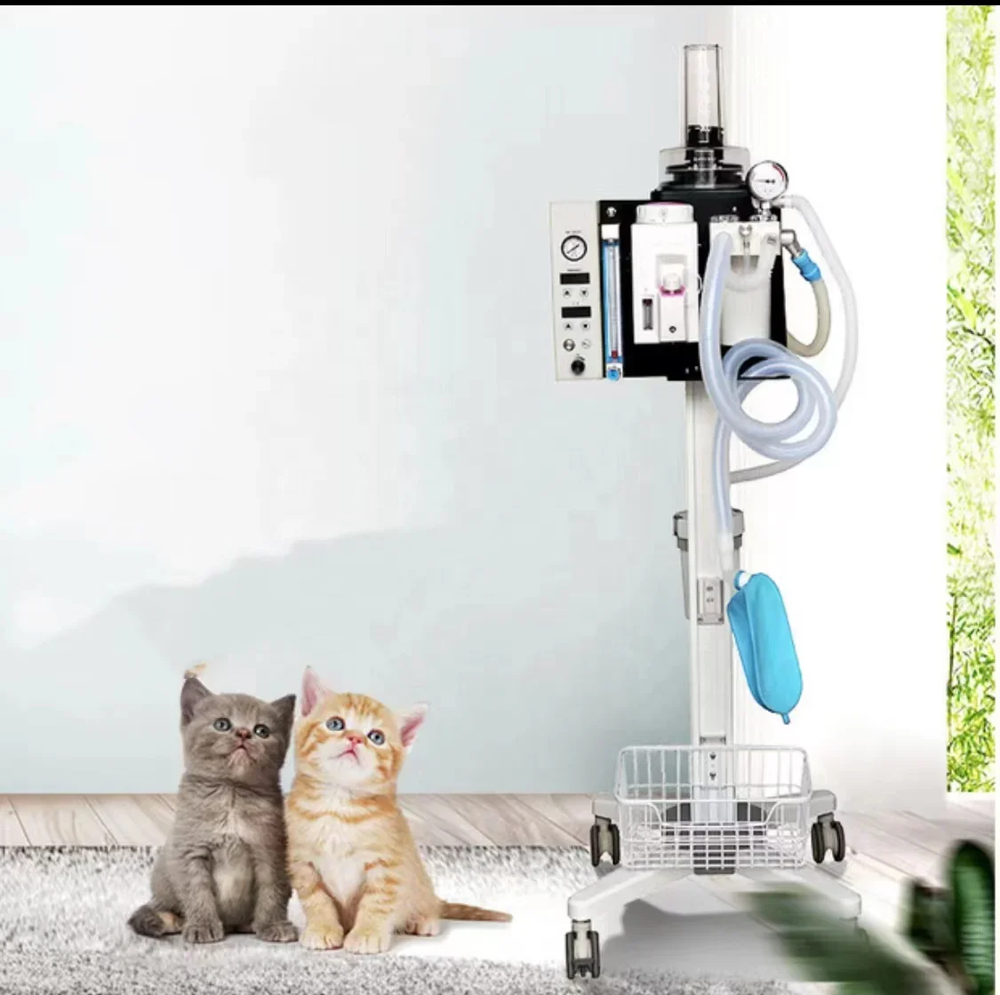 Máquina de anestesia veterinaria médica para animales Dispositivo de anestesia veterinaria