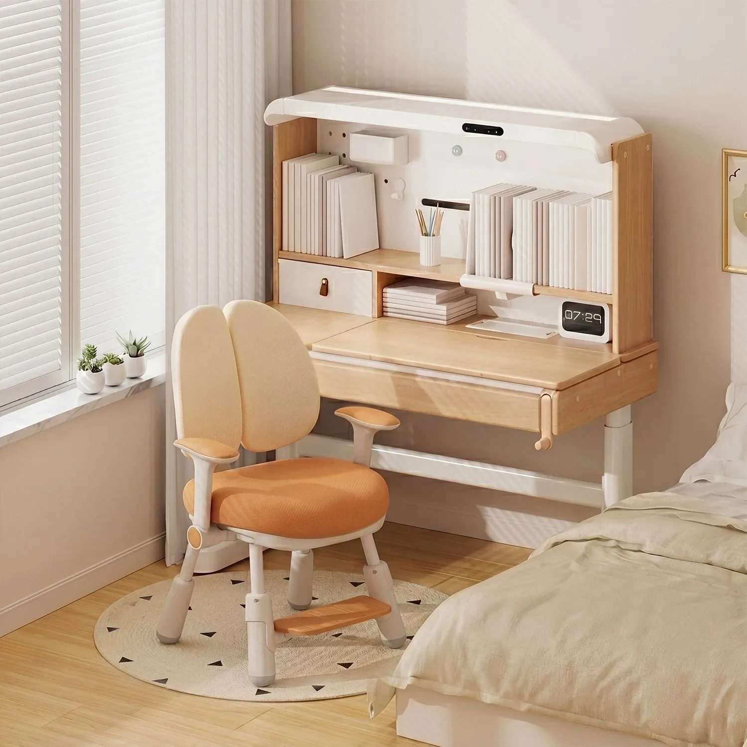Children's study chair Household homework can be lifted and lowered, back-tracking posture, desk chair seat,