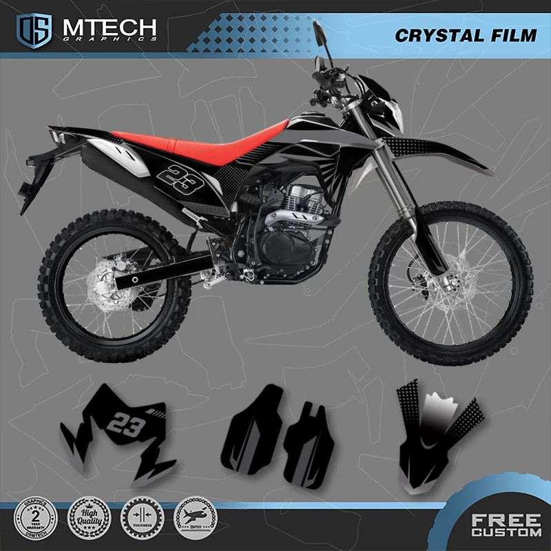 DSMTECH Motorcycle Graphics Background Decals Stickers Kits for CRF150L 2021 2020 2019 2018 150L CRF 150cc 001