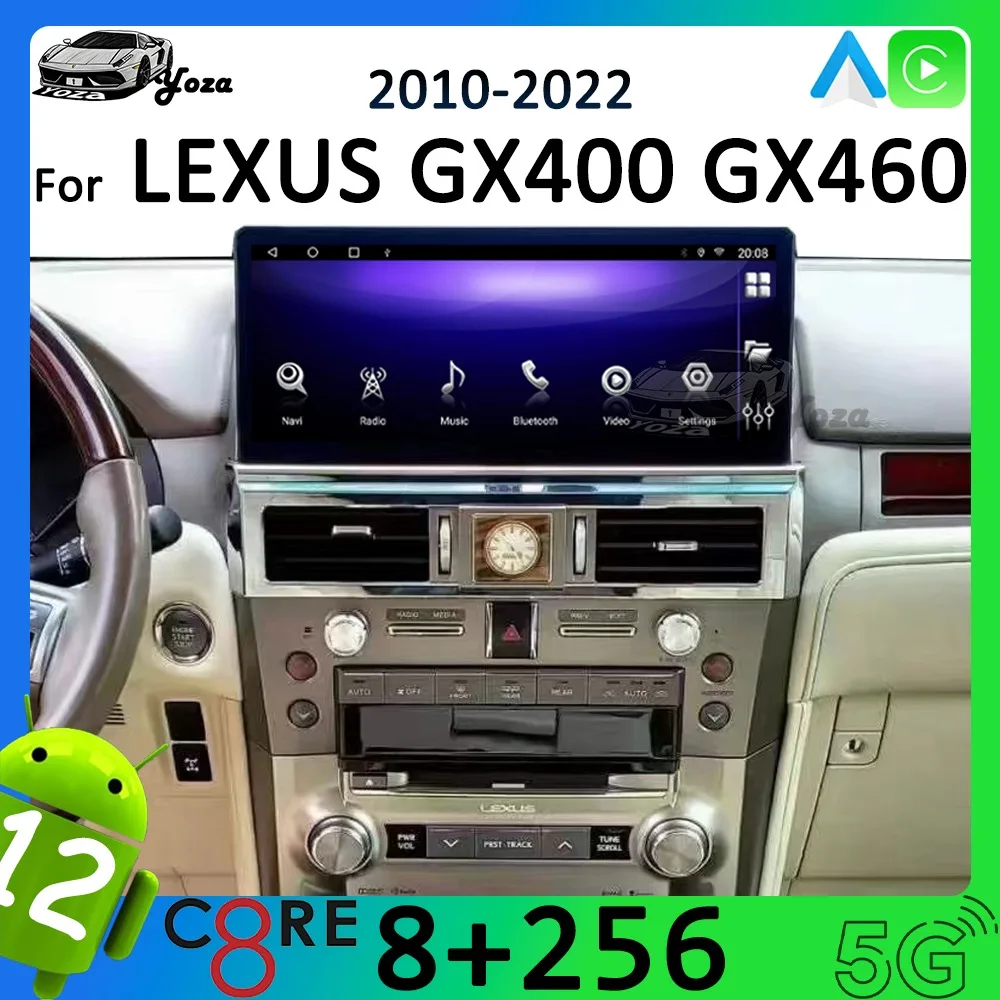 Yoza Carplay Car Radio For LEXUS GX400 GX460 2010-2022 Android11 Touch Screen Multimedia Player GPS Navigation WIFI 5G Gift Tool