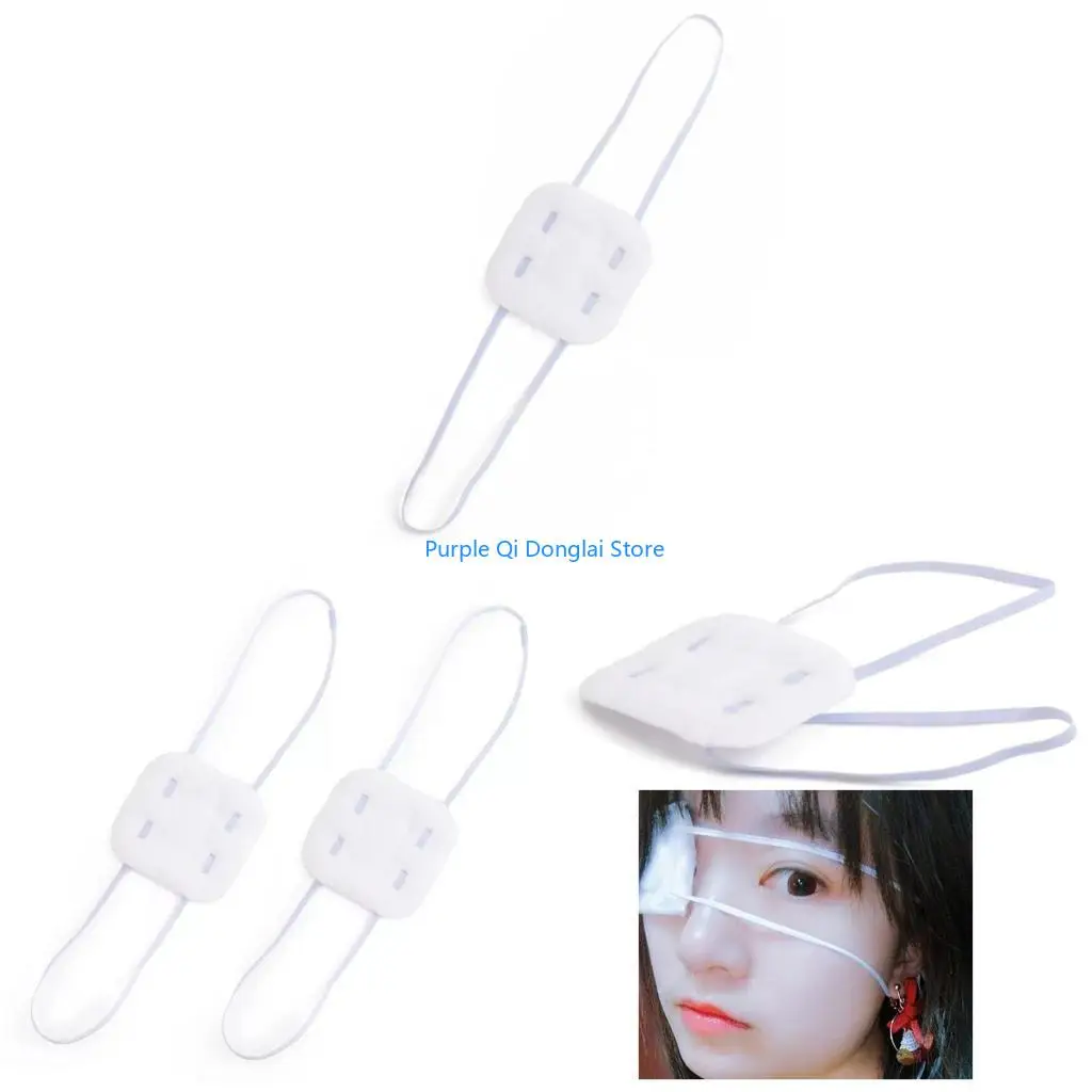 L21E White Eye Patches Soft Single Eye Mask Halloween Cosplay Theme Party Prop
